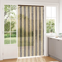 vidaXL Insektsgardin Chenille Mörkbrun och Beige 118 x 220 cm 100% PP