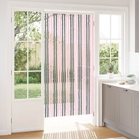 vidaXL Insektsgardin Chenille Silvergrå och Rosa 100 x 200 cm 100% PP