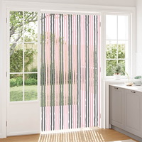 vidaXL Insektsgardin Chenille Silvergrå och Rosa 118 x 220 cm 100% PP
