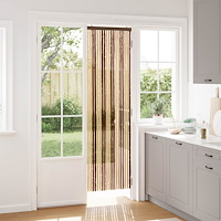 vidaXL Insektsgardin Chenille Brun och beige 56 x 200 cm 100% PP