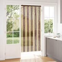vidaXL Insektsgardin Chenille Brun och beige 90 x 200 cm 100% PP