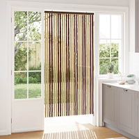 vidaXL Insektsgardin Chenille Brun och beige 100 x 200 cm 100% PP