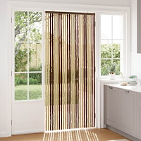 vidaXL Insektsgardin Chenille Brun och beige 100 x 220 cm 100% PP