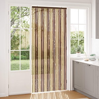 vidaXL Insektsgardin Chenille Brun och beige 100 x 230 cm 100% PP