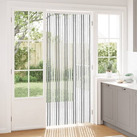 vidaXL Insektsgardin Chenille Grå och Vit 90 x 220 cm 100% PP