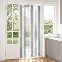 vidaXL Insektsgardin Chenille Grå och Vit 100 x 230 cm 100% PP