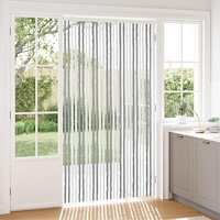 vidaXL Insektsgardin Chenille Grå och Vit 118 x 220 cm 100% PP