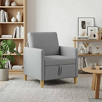 vidaXL Soffa med förvaring Ljusgrå 72 x 78 x 87 cm Polyester