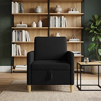 vidaXL Soffa med förvaring Svart 72 x 78 x 87 cm Polyester