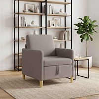 vidaXL Soffa med förvaring Taupe 72 x 78 x 87 cm Polyester