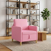 vidaXL Soffa med förvaring Rosa 72 x 78 x 87 cm Polyester