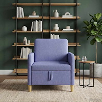 vidaXL Soffa med förvaring Jeansblå 72 x 78 x 87 cm Polyester