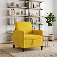 vidaXL Soffa med förvaring Gul 72 x 78 x 87 cm Polyester