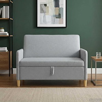 vidaXL Soffa med förvaring Ljusgrå 122 x 78 x 87 cm Polyester