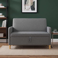 vidaXL Soffa med förvaring Mörkgrå 122 x 78 x 87 cm Polyester