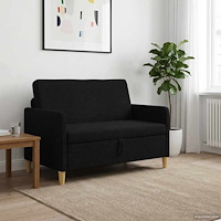 vidaXL Soffa med förvaring Svart 122 x 78 x 87 cm Polyester
