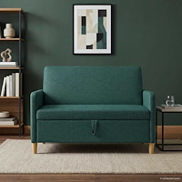 vidaXL Soffa med förvaring Mörkgrön 122 x 78 x 87 cm Polyester