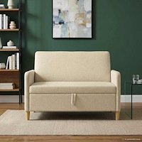 vidaXL Soffa med förvaring Gräddvit 122 x 78 x 87 cm Polyester