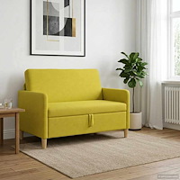 vidaXL Soffa med förvaring Ljusgul 122 x 78 x 87 cm Polyester