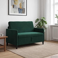 vidaXL Soffa med förvaring Mörkgrön 122 x 78 x 87 cm Polyester