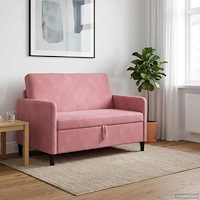 vidaXL Soffa med förvaring Rosa 122 x 78 x 87 cm Polyester