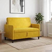 vidaXL Soffa med förvaring Gul 122 x 78 x 87 cm Polyester