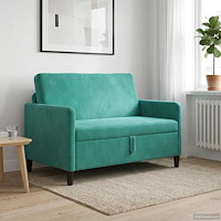 vidaXL Soffa med förvaring Turkos 122 x 78 x 87 cm Polyester