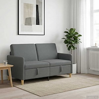 vidaXL Soffa med förvaring Mörkgrå 152 x 78 x 87 cm Polyester