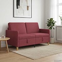 vidaXL Soffa med förvaring Vinröd 152 x 78 x 87 cm Polyester