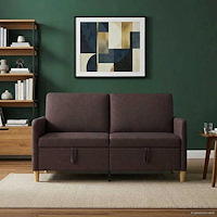 vidaXL Soffa med förvaring Mörkbrun 152 x 78 x 87 cm Polyester