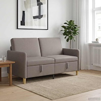 vidaXL Soffa med förvaring Taupe 152 x 78 x 87 cm Polyester
