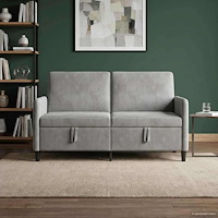 vidaXL Soffa med förvaring Ljusgrå 152 x 78 x 87 cm Polyester