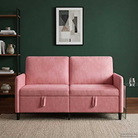 vidaXL Soffa med förvaring Rosa 152 x 78 x 87 cm Polyester