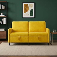 vidaXL Soffa med förvaring Gul 152 x 78 x 87 cm Polyester