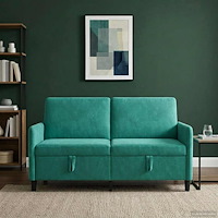 vidaXL Soffa med förvaring Turkos 152 x 78 x 87 cm Polyester