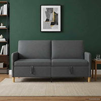 vidaXL Soffa med förvaring Mörkgrå 172 x 78 x 87 cm Polyester