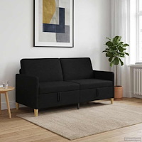vidaXL Soffa med förvaring Svart 172 x 78 x 87 cm Polyester