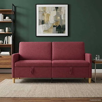vidaXL Soffa med förvaring Vinröd 172 x 78 x 87 cm Polyester