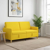vidaXL Soffa med förvaring Ljusgul 172 x 78 x 87 cm Polyester