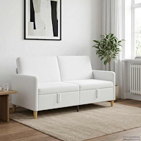 vidaXL Soffa med förvaring Vit 172 x 78 x 87 cm Polyester