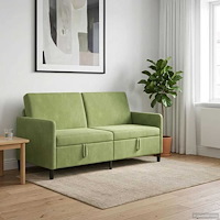 vidaXL Soffa med förvaring Ljusgrön 172 x 78 x 87 cm Polyester