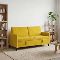 vidaXL Soffa med förvaring Gul 172 x 78 x 87 cm Polyester