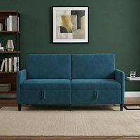 vidaXL Soffa med förvaring Blå 172 x 78 x 87 cm Polyester