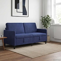 vidaXL Soffa med förvaring Polisblå 172 x 78 x 87 cm Polyester
