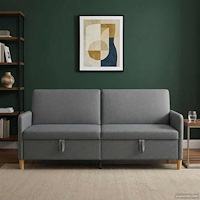 vidaXL Soffa med förvaring Mörkgrå 192 x 78 x 87 cm Polyester