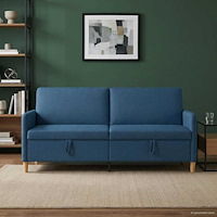 vidaXL Soffa med förvaring Blå 192 x 78 x 87 cm Polyester