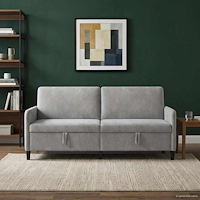 vidaXL Soffa med förvaring Ljusgrå 192 x 78 x 87 cm Polyester