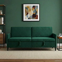 vidaXL Soffa med förvaring Mörkgrön 192 x 78 x 87 cm Polyester