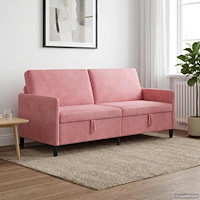 vidaXL Soffa med förvaring Rosa 192 x 78 x 87 cm Polyester