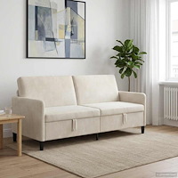 vidaXL Soffa med förvaring Gräddvit 192 x 78 x 87 cm Polyester